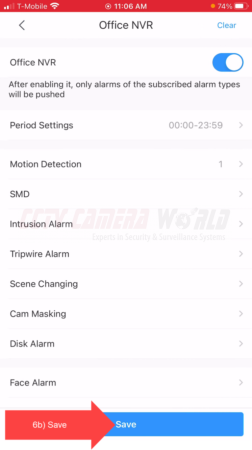 DMSS save notification settings